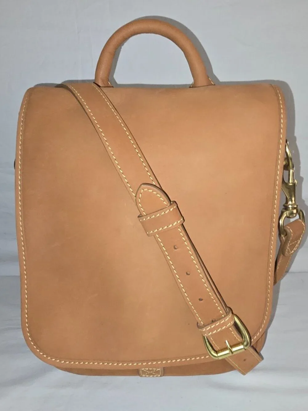 Vtg Mulholland Lariat Leather Convertible Top Handle Crossbody Messenger